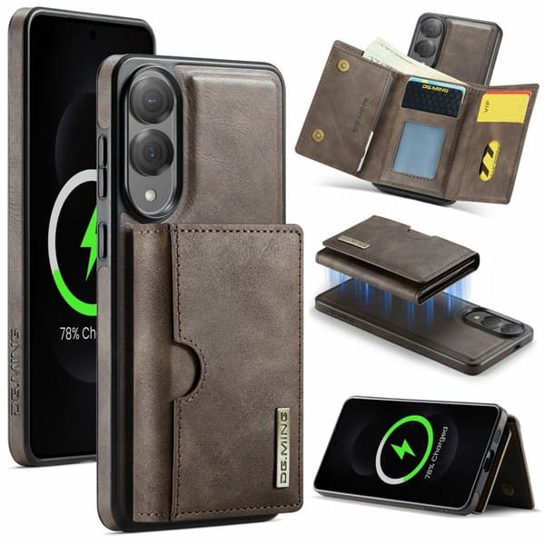 DG.MING M6 Series Mobilskal till Samsung Galaxy S25 Edge Magnetisk Brun