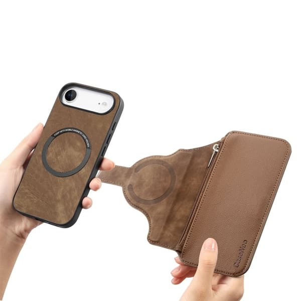 CASENEO MW-02 iPhone Air Plånboksfodral Konstläder - Brun Brun