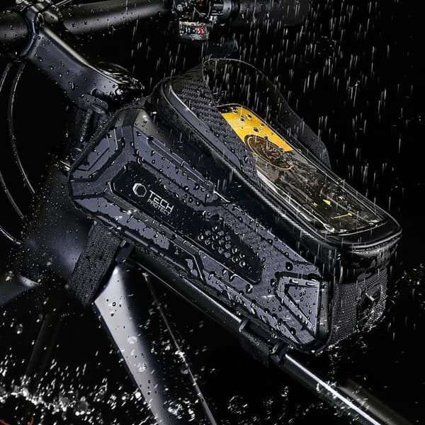 Tech-Protect Cykeltaske „L“ V2 Universal Sakwa - Sort Svart