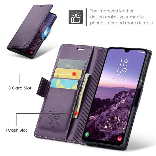 CASEME Plånboksfodral Konstläder för Samsung Galaxy A26 5G - Lila