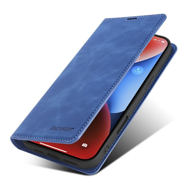 FORWENW iPhone 17 Plånboksfodral Konstläder - Blå