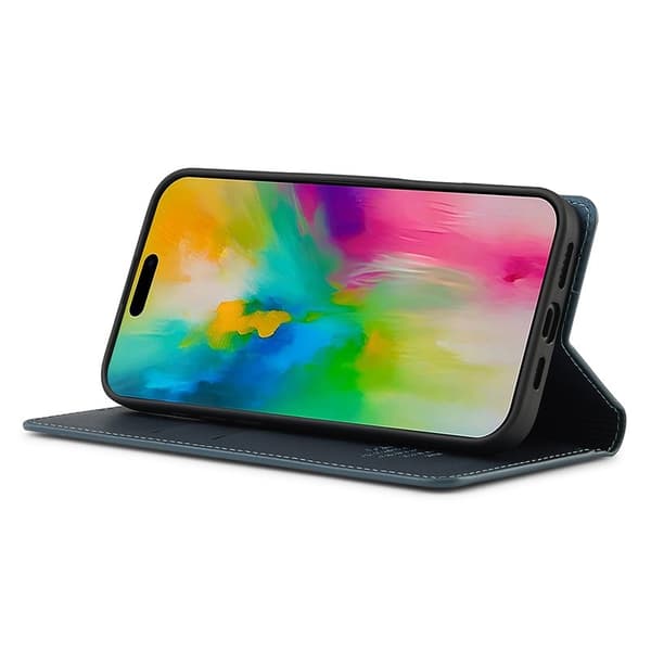 LC.IMEEKE L1 Series iPhone 17 Plånboksfodral Konstläder - Blå Blå