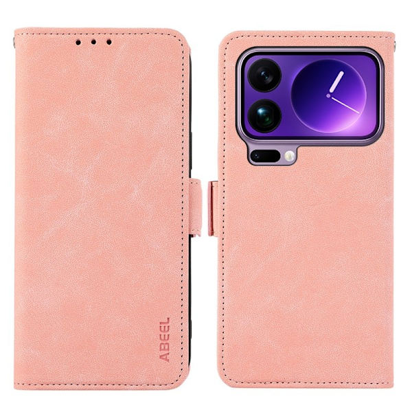 ABEEL Xiaomi 17 Pro Plånboksfodral Konstläder Folio Ställ Rosa