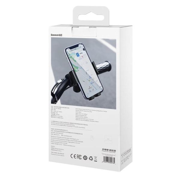 Baseus Elcykel Smartphone Hållare Integrerad Solpanel 150mAh - S
