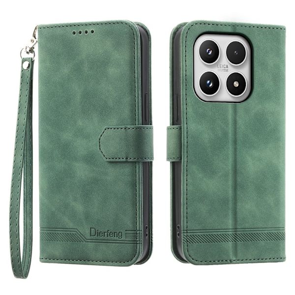 DIERFENG DF-03 för Xiaomi 17 Plånboksfodral Konstläder - Grön