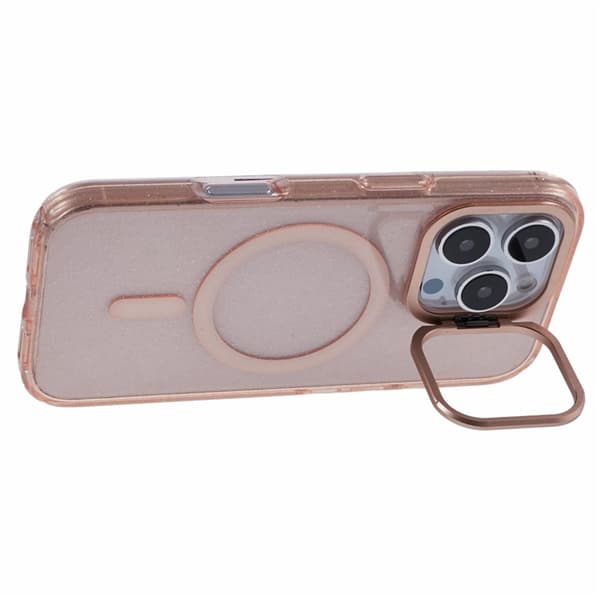 KIGC Mobilskal till iPhone 16 Pro Max MagSafe Epoxy Kickstand - Guld Guld