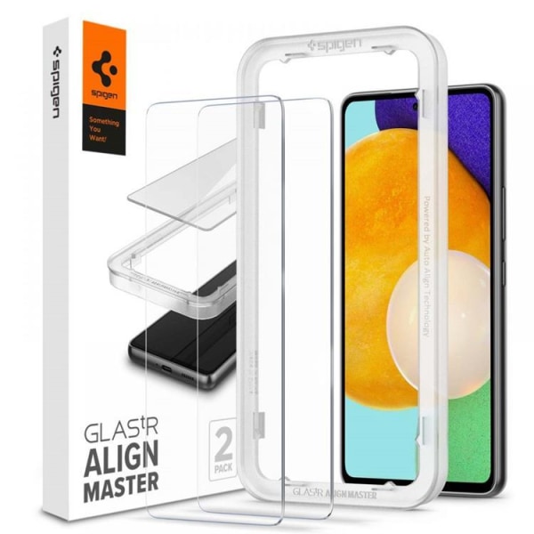 Spigen 2-Pack Alm karkaistu lasi näytönsuoja Galaxy A53 5G - kirkas