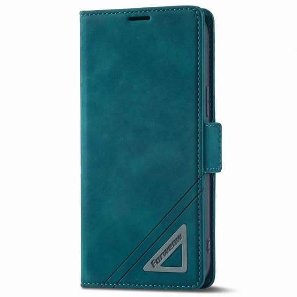 FORWENW F3-Series iPhone 13 Plånboksfodral Konstläder - Cyan