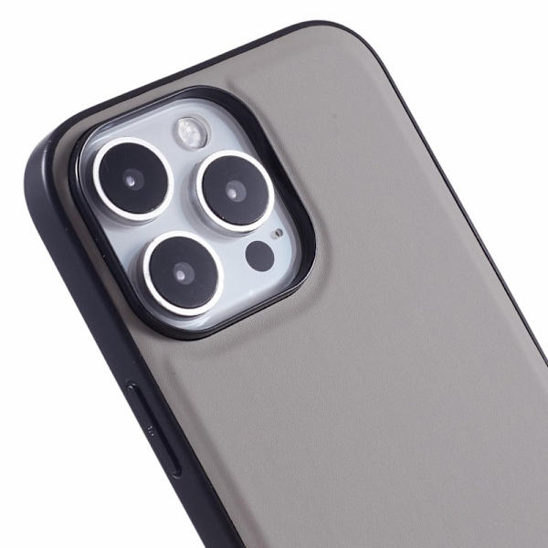 X-LEVEL Mobilskal till iPhone 16 Pro Max Läderbelagt TPU Grå