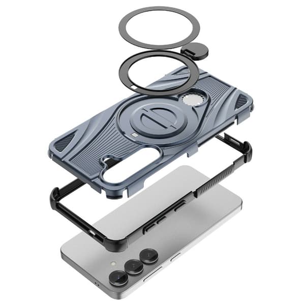 Mobilskal för Samsung Galaxy S26 Magnetiskt Kickstand TPU PC - Ljusblå