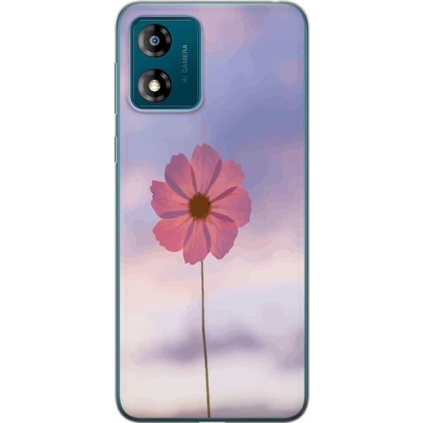 Mobilskal till Motorola Moto E13 med Rosa blomma
