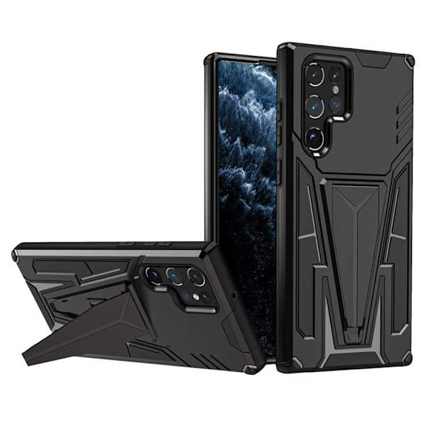 V-formet Kickstand Cover Galaxy S22 Plus - Sort Black