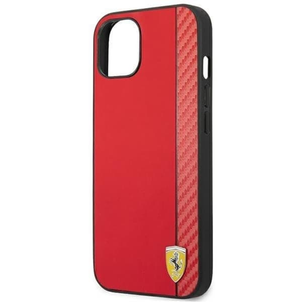 Ferrari iPhone 14 Plus -kuori hiilikuitu - Punainen Röd