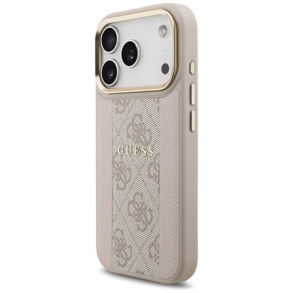 Guess Mobilskal till iPhone 17 Pro Magsafe 4G Stripe - Rosa Rosa