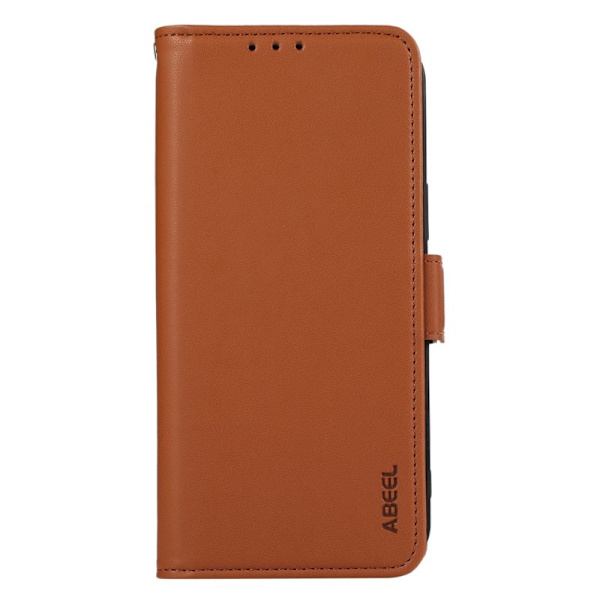 ABEEL iPhone 16 Pro Plånboksfodral Konstläder RFID-Skydd Magnetisk Brun