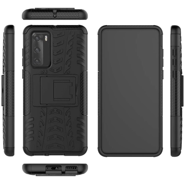 Dæk Kickstand mobilcover til Huawei P40 - Sort Black
