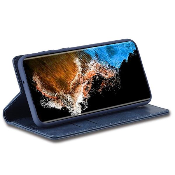LC.IMEEKE Samsung Galaxy S23+ Plånboksfodral Konstläder - Blå