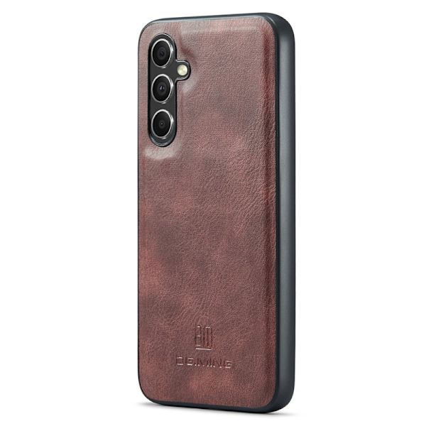 DG.MING Samsung Galaxy S25+ Plånboksfodral Äkta läderRöd