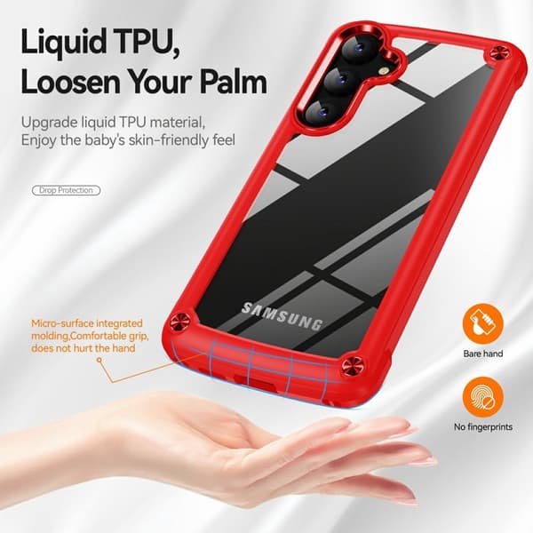Mobilskal för Samsung Galaxy S26 Plus Stötbeständig PC + TPU - Röd