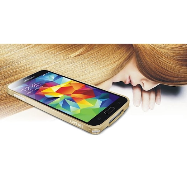 LOVE MEI 0,7mm Metal Bumper till Samsung Galaxy S5 (Brun) Brun