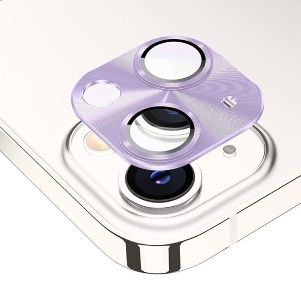 ENKAY iPhone 14/14 Plus kameralinsecover i hærdet glas - lilla
