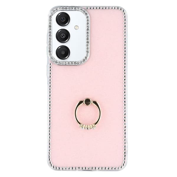 Samsung Galaxy S26 Plus Skal med Ring Kickstand TPU + PC - Glittrande Ljusrosa
