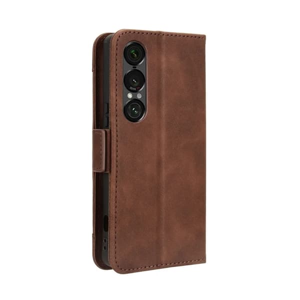Sony Xperia 1 VII Plånboksfodral Konstläder - Brun Brun