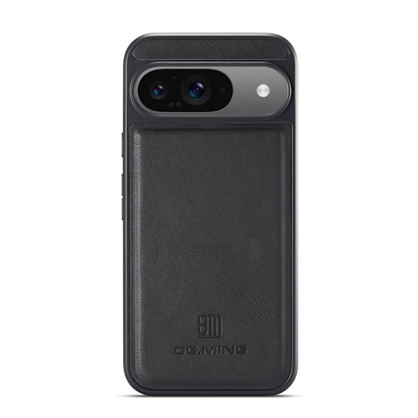 DG.MING Mobilskal till Google Pixel 9 Pro Anti-Drop Läder PC+TPU Svart