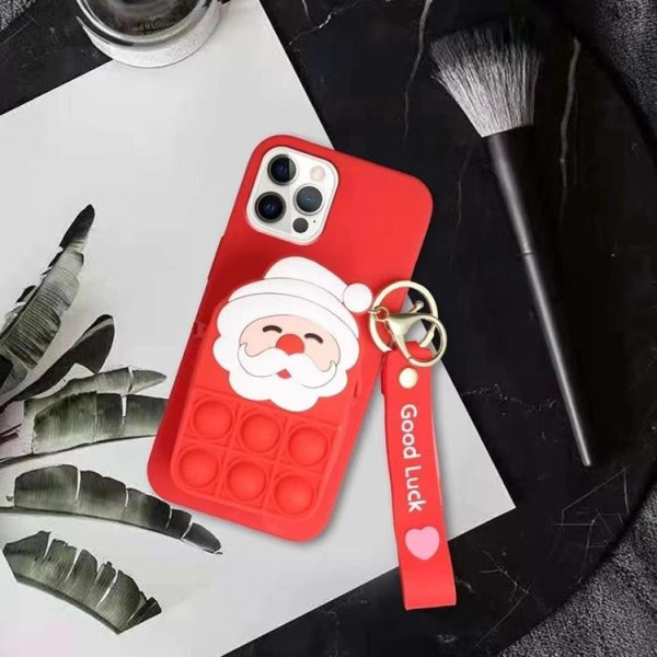 Santa Claus Silikone Cover iPhone X / XS - Rød Red