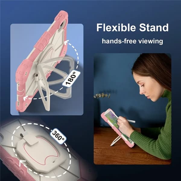 Lenovo M11/Idea Tab Mobilskal Silikon Kickstand Roséguld