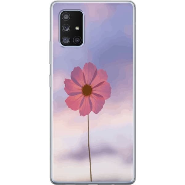 Mobilcover til Samsung Galaxy A71 5G med Rosa blomst