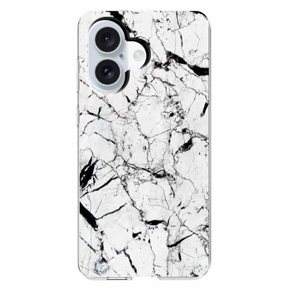 Mobilskal till iPhone 17 Marble Pattern Printing Soft - Vit Vit