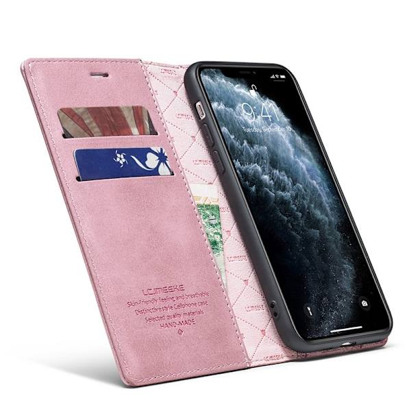 LC.IMEEKE Plånboksfodral för iPhone 11 - Konstläder - Roséguld