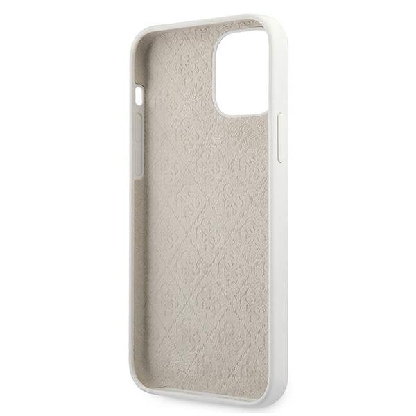 Guess Skal iPhone 12 Mini Metal Logo Script - Vit Vit