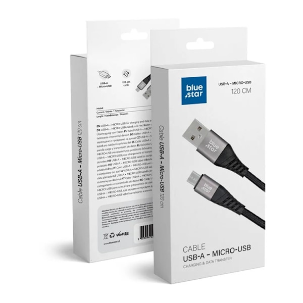 Blue Star USB-A Till Micro-USB/USB-C/Lightning Kabel 1.2m