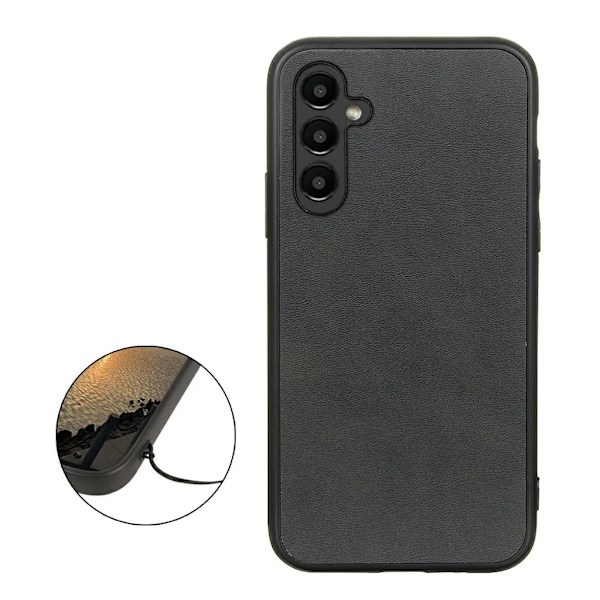 Galaxy A14 5G/4G Mobilskal Cowhide Texture - Svart Svart