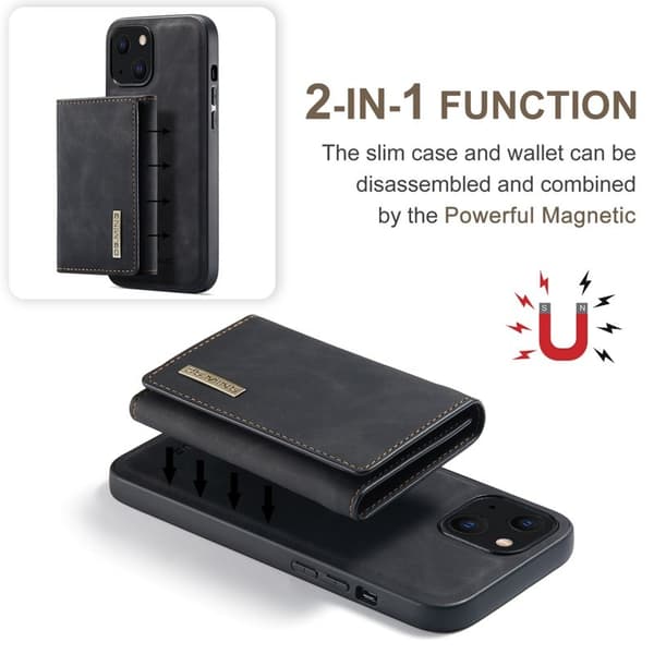 DG.MING M1 Series Mobilskal till iPhone 14 Plus 2-i-1 Magnetisk Svart
