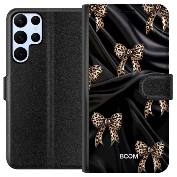 Plånboksfodral till Samsung Galaxy S24 Ultra med Leopard Bow