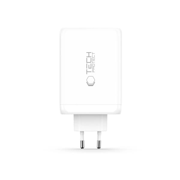 Tech-Protect 4-Port Snabbladdare 240W QC3.0 NC240W-GAN Vit