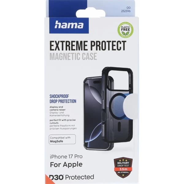 HAMA Mobilskal till iPhone 17 Pro MagSafe Extreme Protect - Svart Svart