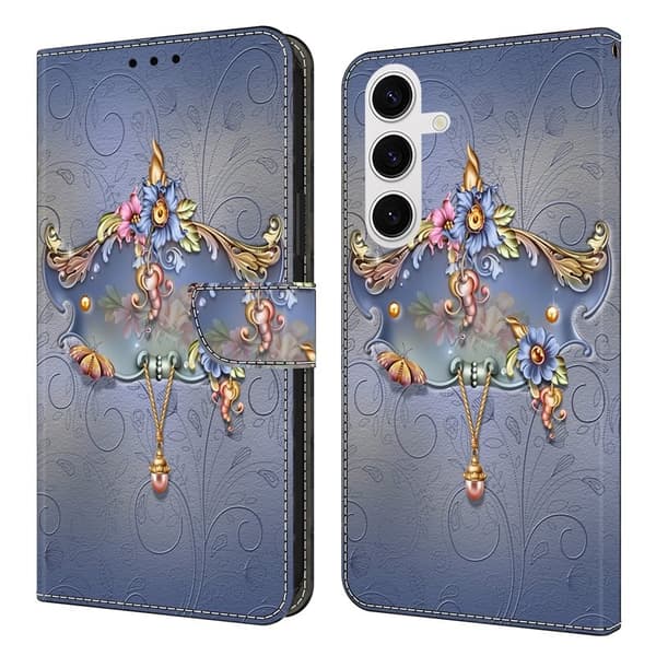 Samsung Galaxy S26 Plånboksfodral Konstläder Med Ställ - Blommotiv