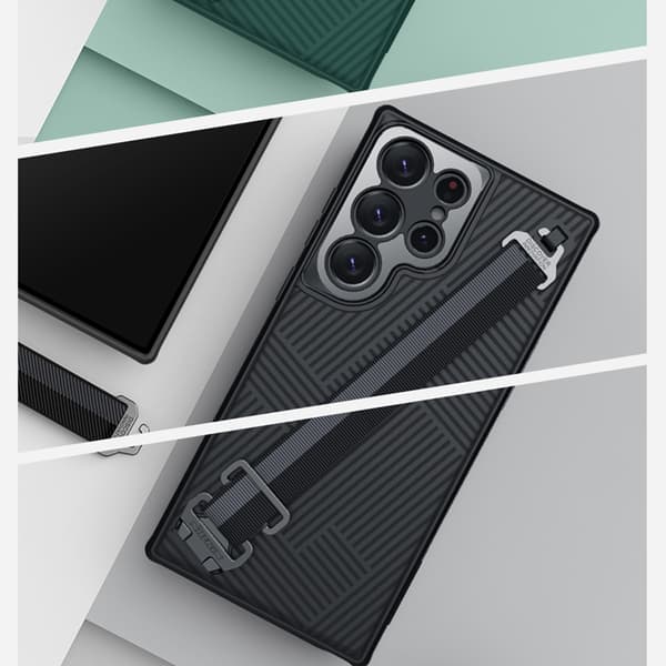 Nillkin Galaxy S23 Ultra Cover Stripe Håndrem - Blå Blå