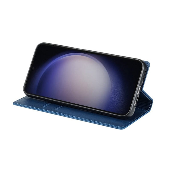 Samsung Galaxy S26 Plus Plånboksfodral Magnetisk Stängning Konstläder - Blå