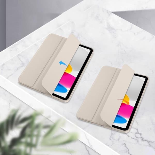 Tech-Protect iPad 10.9 (2022) Taske med blyantkasse - Stjernelys Beige