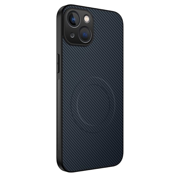 WANLONFENG Mobilskal till iPhone 14 MagSafe Carbon TQ Blå