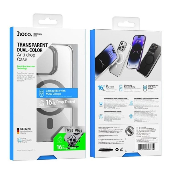 Hoco iPhone 15 Pro Mobiltaske Magsafe - Sort