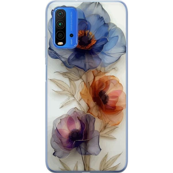 Mobilskal till Xiaomi Redmi Note 9 4G med Silkesblommor