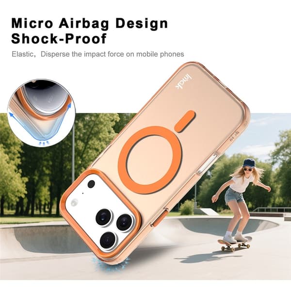 IMAK Mobilskal till iPhone 17 Pro Max MagSafe Anti Drop - Orange Orange