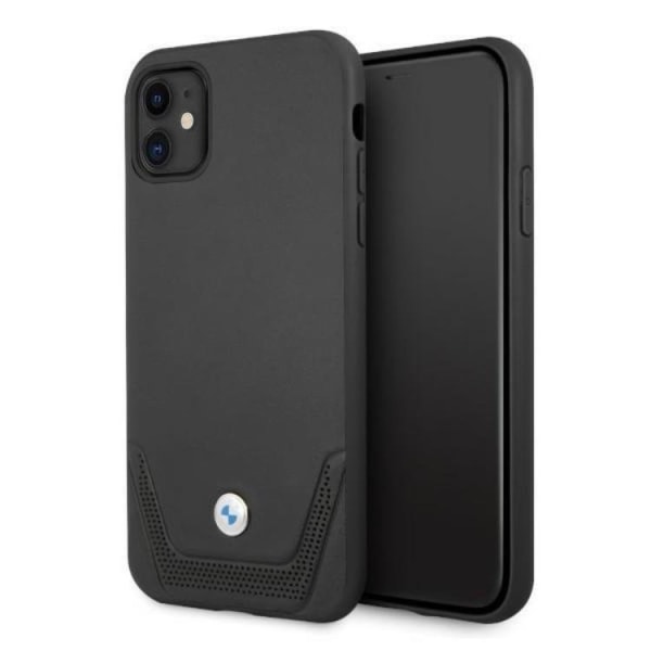 BMW nahkainen rei'itetty iPhone 11 -kuori - musta Black
