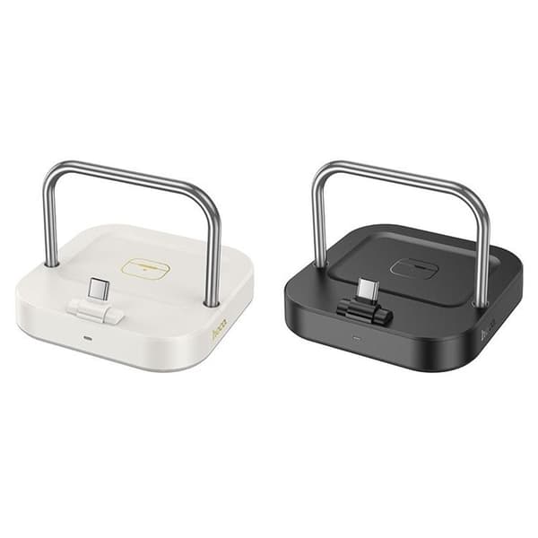 Hoco 2in1 Trådløs Oplader 5W PD QC 3A 30W CQ16B - Hvid Vit